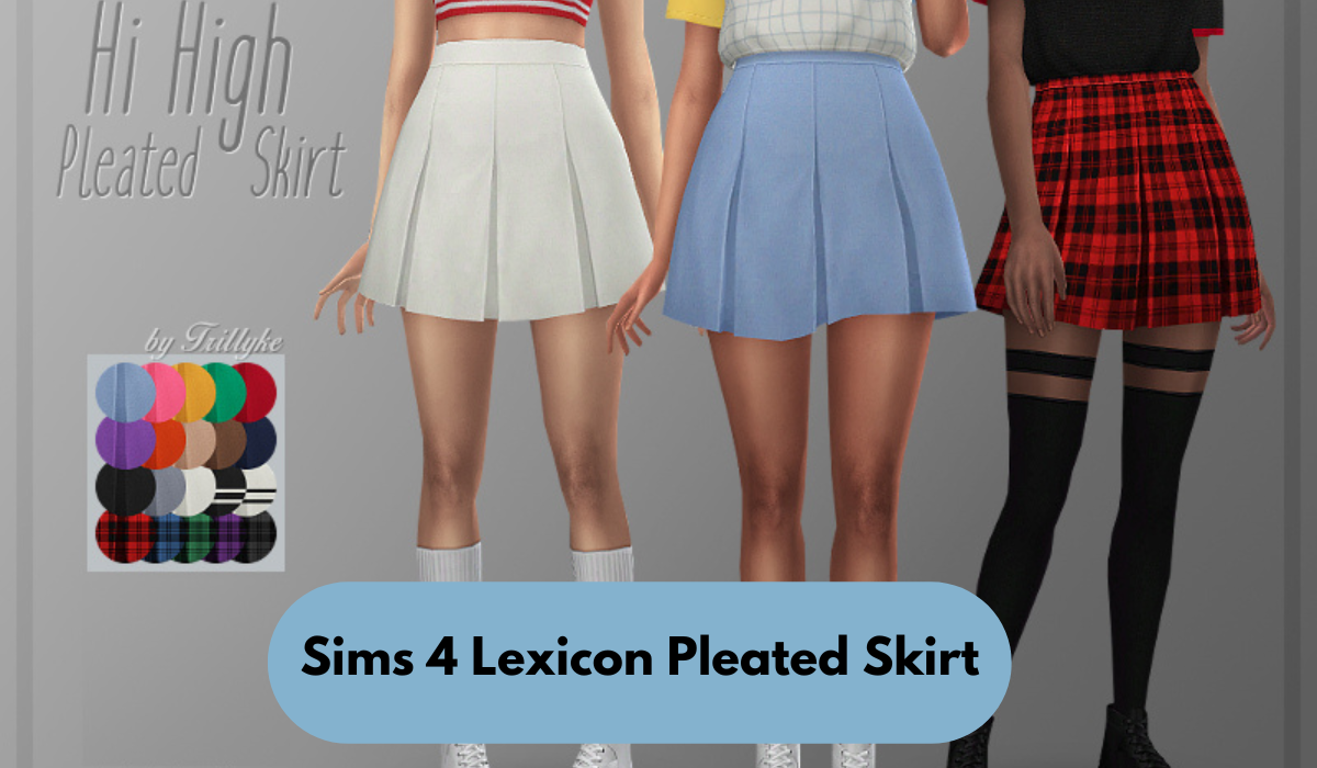 Sims 4 Lexicon Pleated Skirt